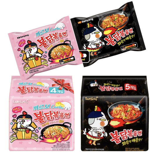 Buldak Bokkeummyun – Carbonara 4 Packs (Spicy Korean Ramen)