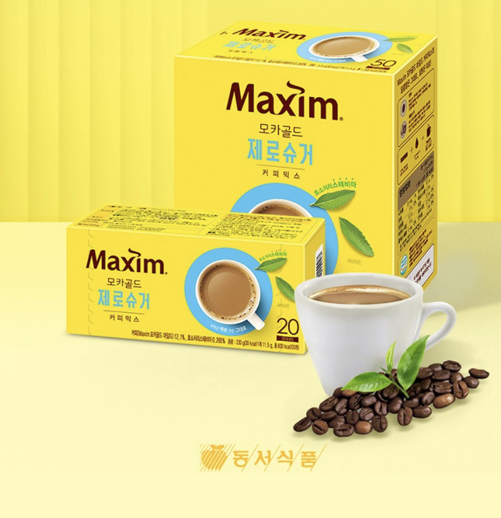 Maxim Mocha Gold Zero Sugar Coffee Mix (50 sticks)