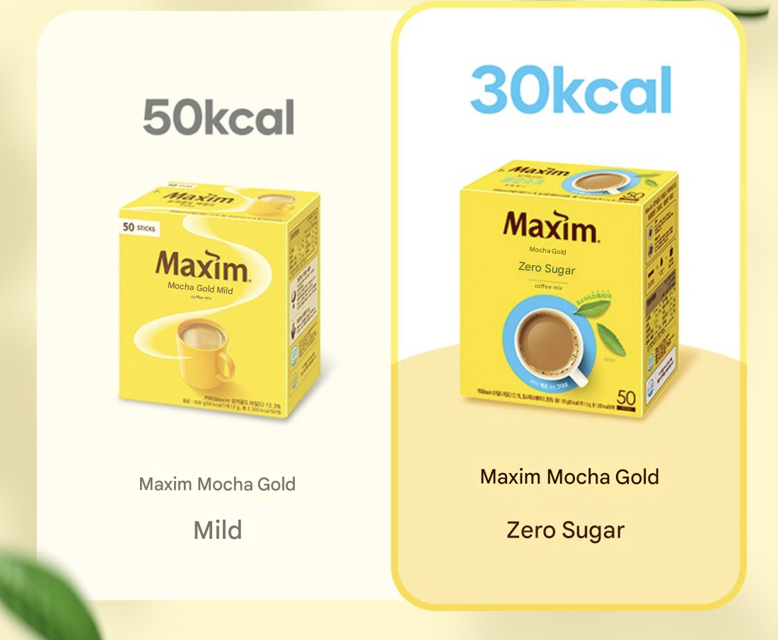Maxim Mocha Gold Zero Sugar Coffee Mix (50 sticks)