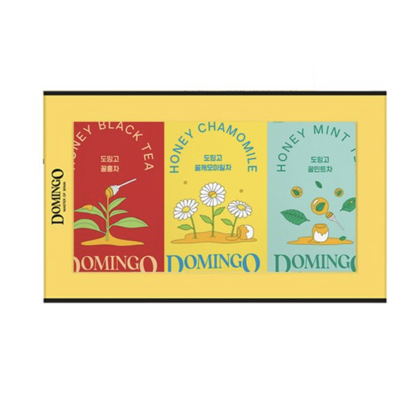 Domingo Honey Tea Gift Set – 3 Flavors, 60 Tea Bags