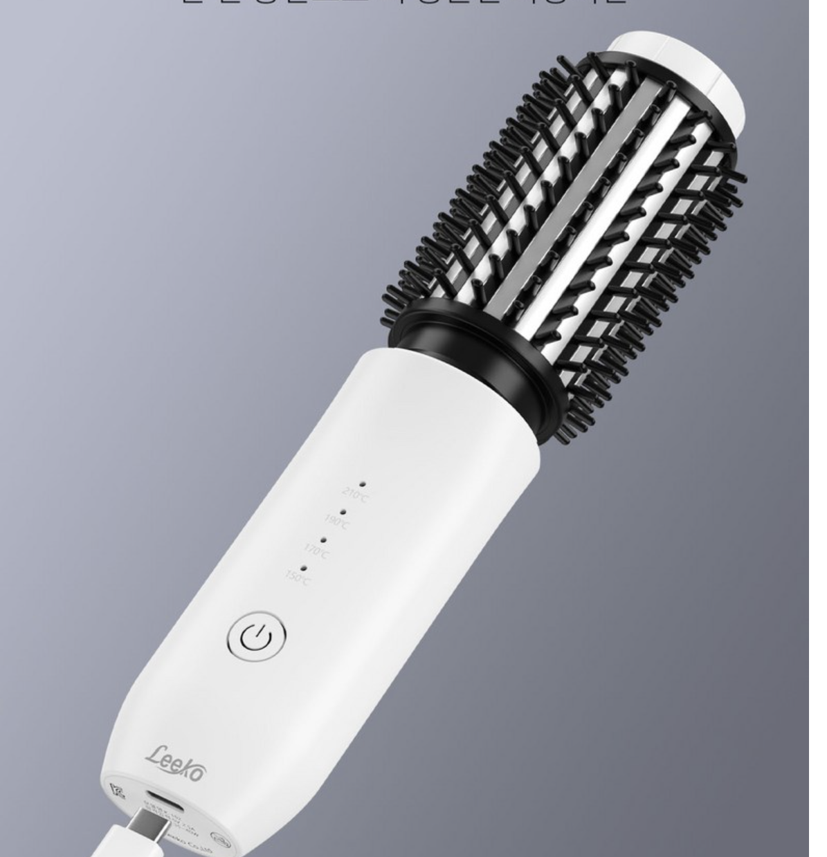 Mini Wireless Hair Brush Straightener(rose gold)