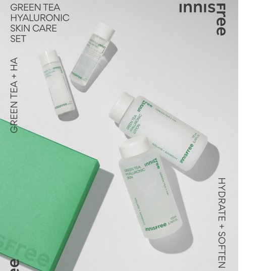 Innisfree Green Tea Hyaluronic Skin + Lotion Set | Light, Long-Lasting Hydration