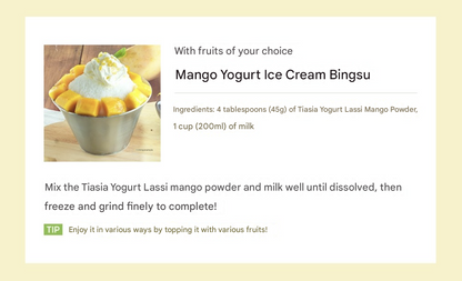 TiAsia Yogurt Lassi Powder (Mango 320g)