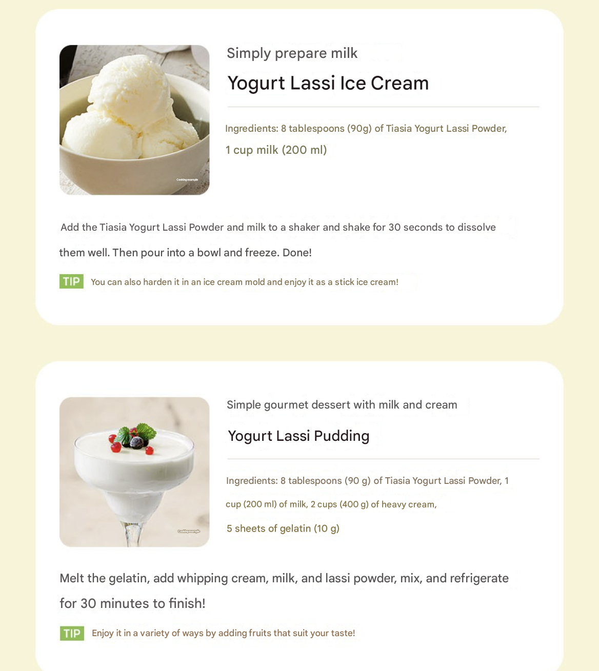 TiAsia Yogurt Lassi Powder (Mango 320g)