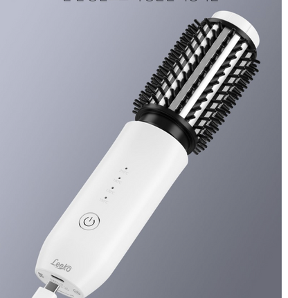 Mini Wireless Hair Brush Straightener(rose gold)