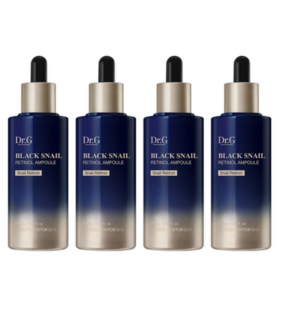 Dr.G Black Snail Retinol Ampoule 50ml × 4 Set – Gentle Korean Retinol for Firm, Radiant Skin