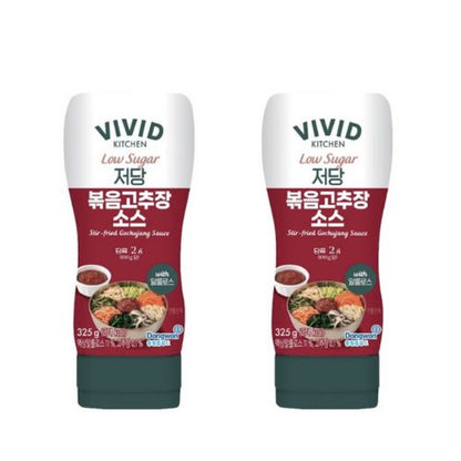 Vivid Kitchen low-sugar gochujang sauce set, 2 bottles 325g each