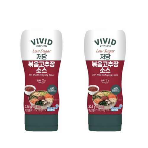 Vivid Kitchen low-sugar gochujang sauce set, 2 bottles 325g each