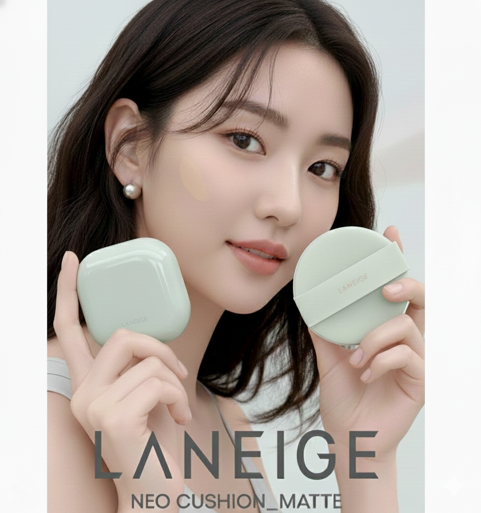 LANEIGE Neo Cushion Matte 15g + Refill 15g Set | Lightweight Matte Finish