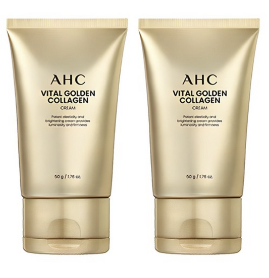 AHC Vital Golden Collagen Cream 2-Pack – Korean Anti-Aging Moisturizer for Firm, Glowing Skin