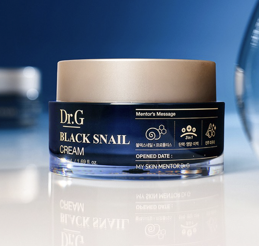 Dr.G Black Snail Cream Set – Korean Snail Mucin Repair Cream for Glowing, Firm Skin