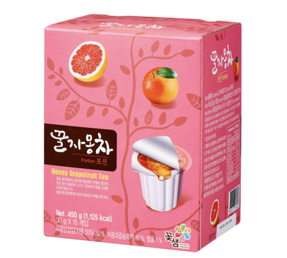 Honey Yuzu & Grapefruit Tea Portion (15g x 15ea x 2 Flavors)