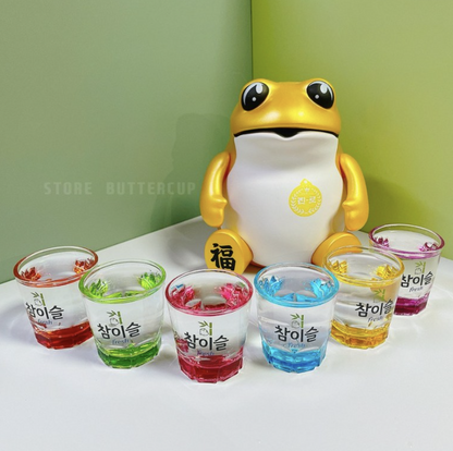 Jinro Color Soju Glass Set (6 pcs) – Authentic Korean Shot Glass Collection