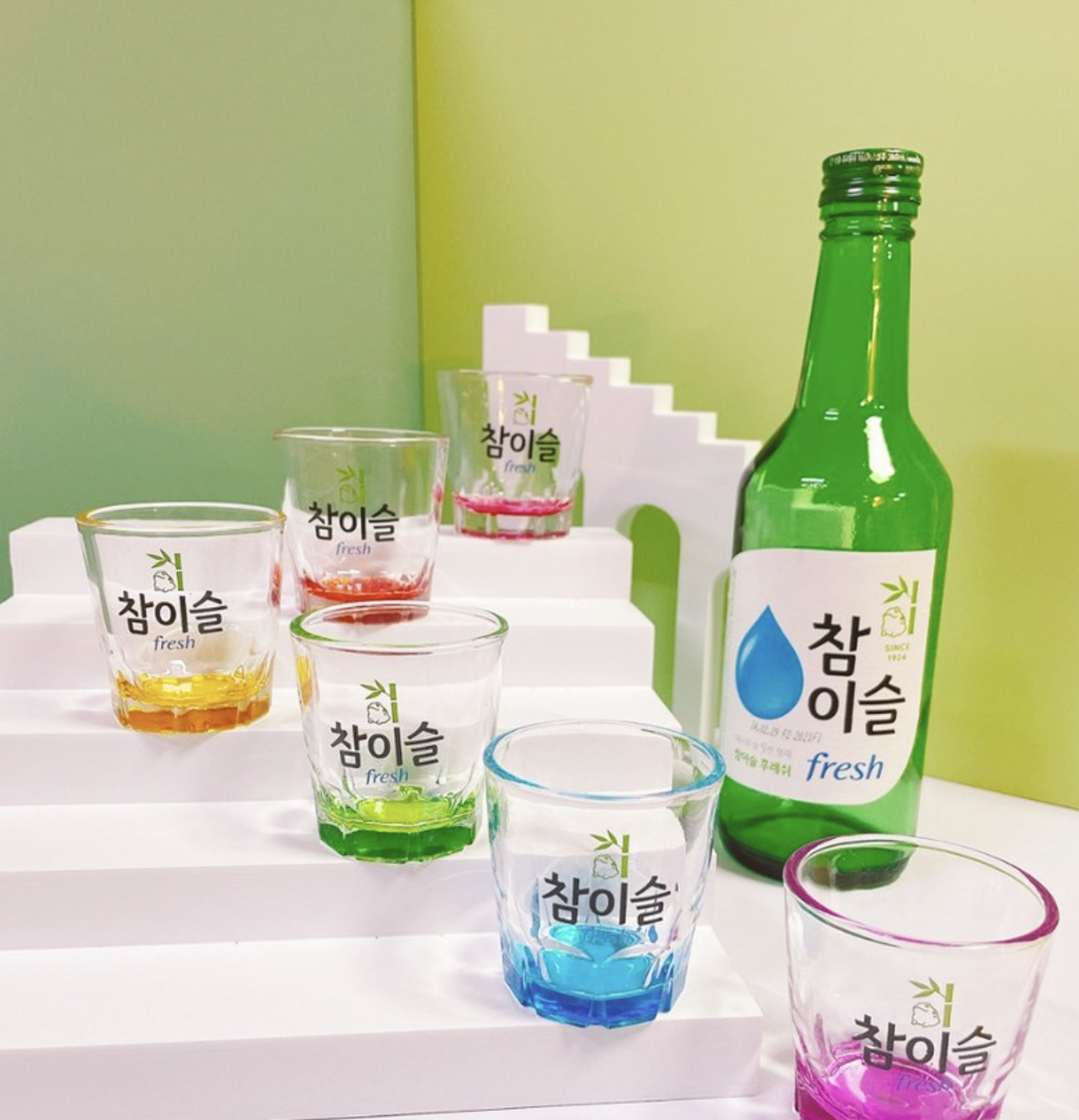 Jinro Color Soju Glass Set (6 pcs) – Authentic Korean Shot Glass Collection