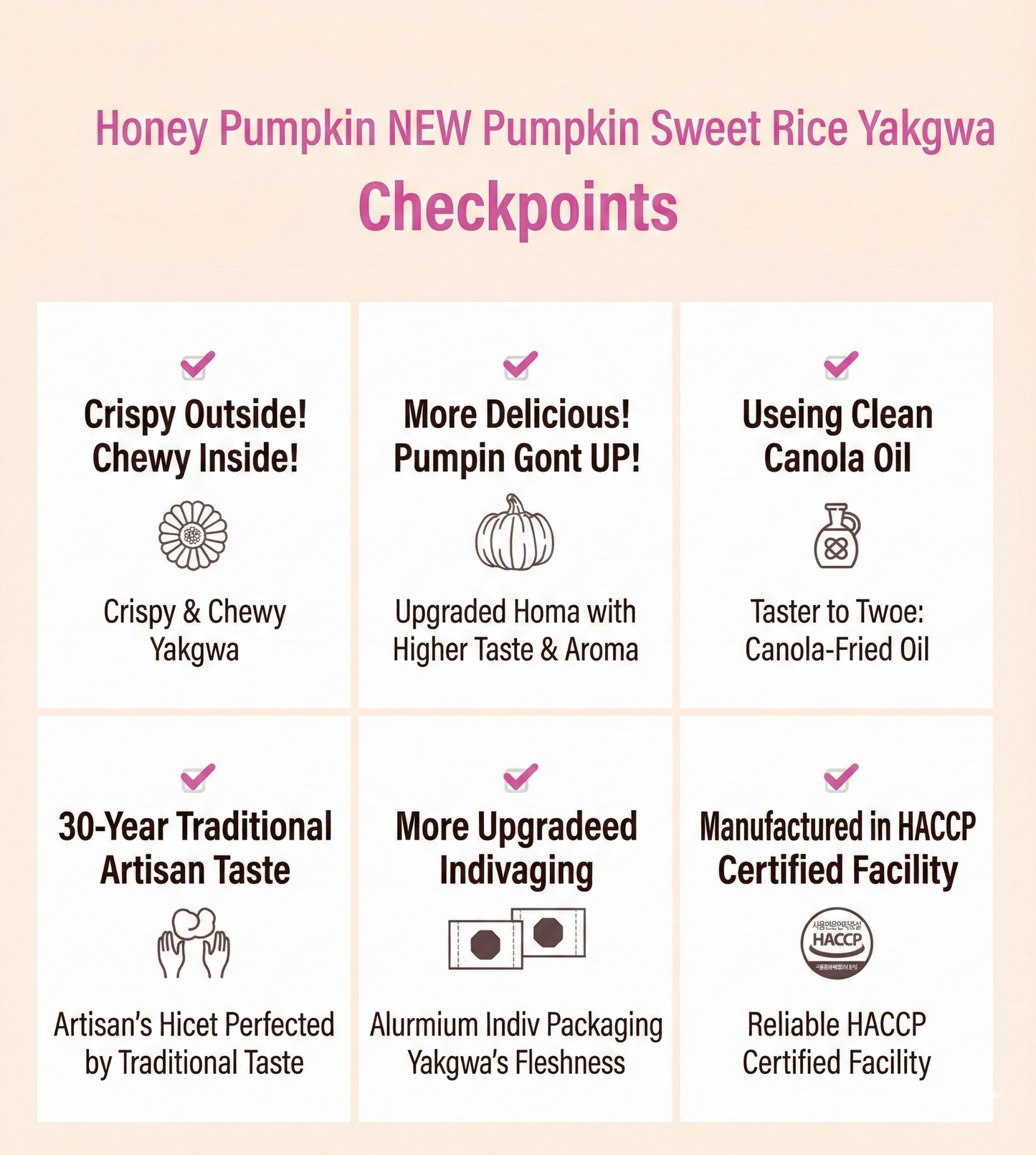 Sweet & Chewy New Pumpkin Yakgwa - Traditional K-Dessert (600g, 20pcs)