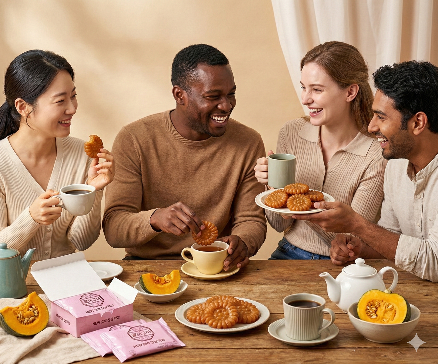 Sweet & Chewy New Pumpkin Yakgwa - Traditional K-Dessert (600g, 20pcs)