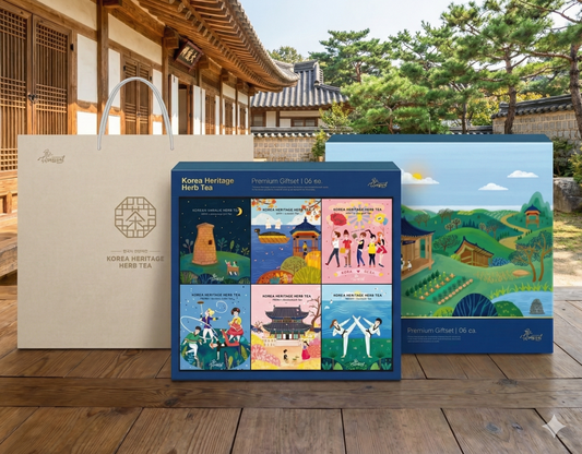 [Arumdree] Premium Korean Traditional Tea Gift Set - 6 Flavors for Wellness & Vitality