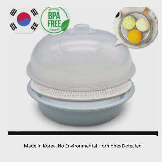 Microwave Steamer Bowl (1.2L) – Easy & Healthy Cooking | Made in Korea